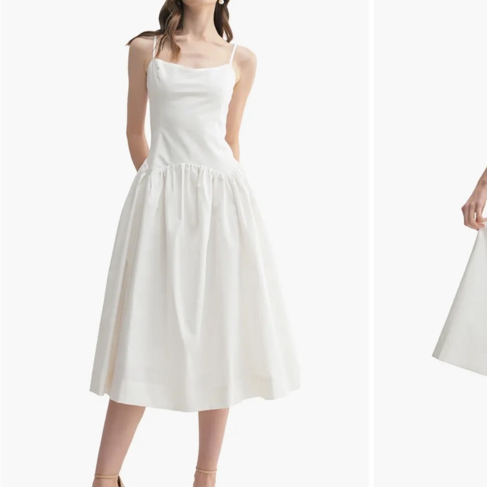 Elegant White Midi Dress